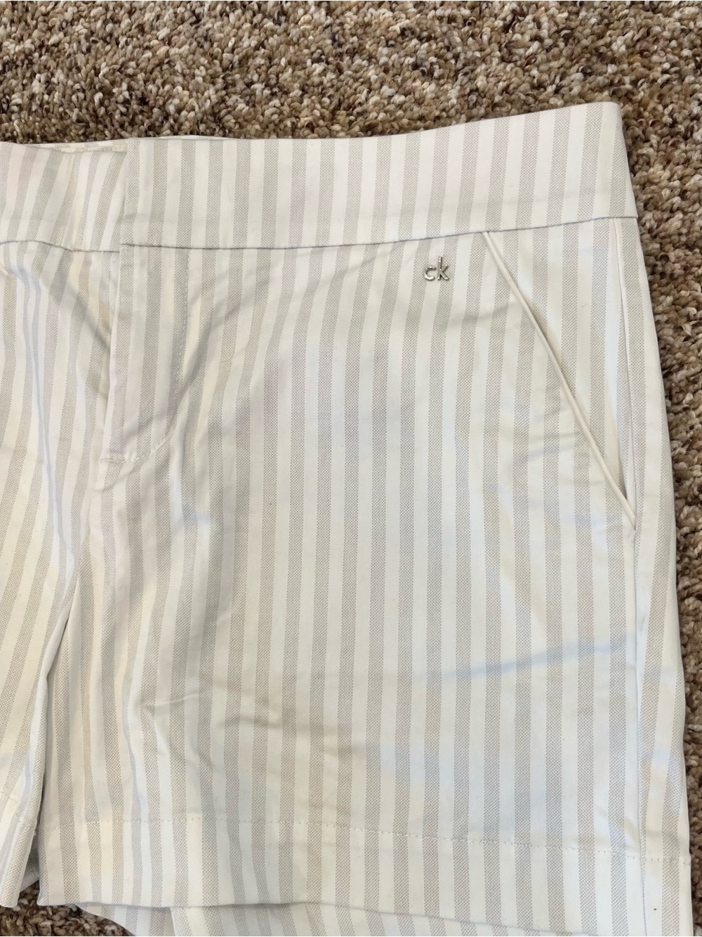 Calvin Klein Shorts Bundle Womens Size 8 Black Cotton Stripes Dressy Preppy - Picture 8 of 13